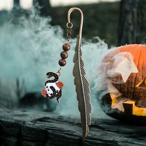 Snake And Skull Crystal Bookmark